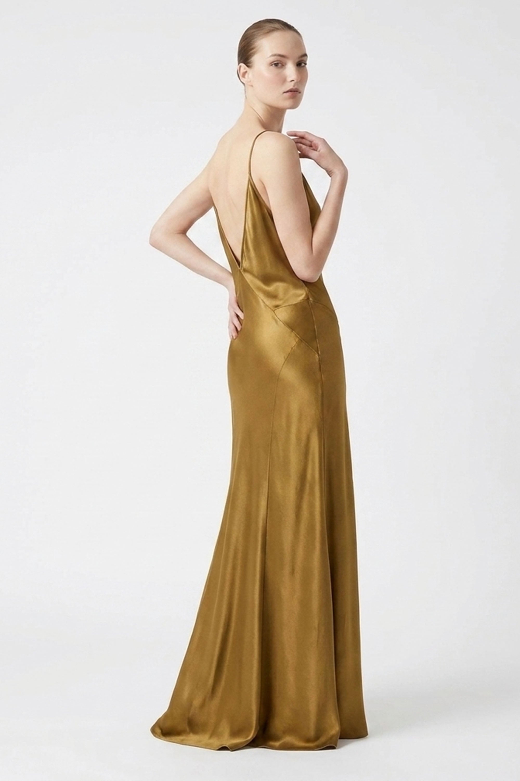 Selene Silk Column Gown | JewelClues