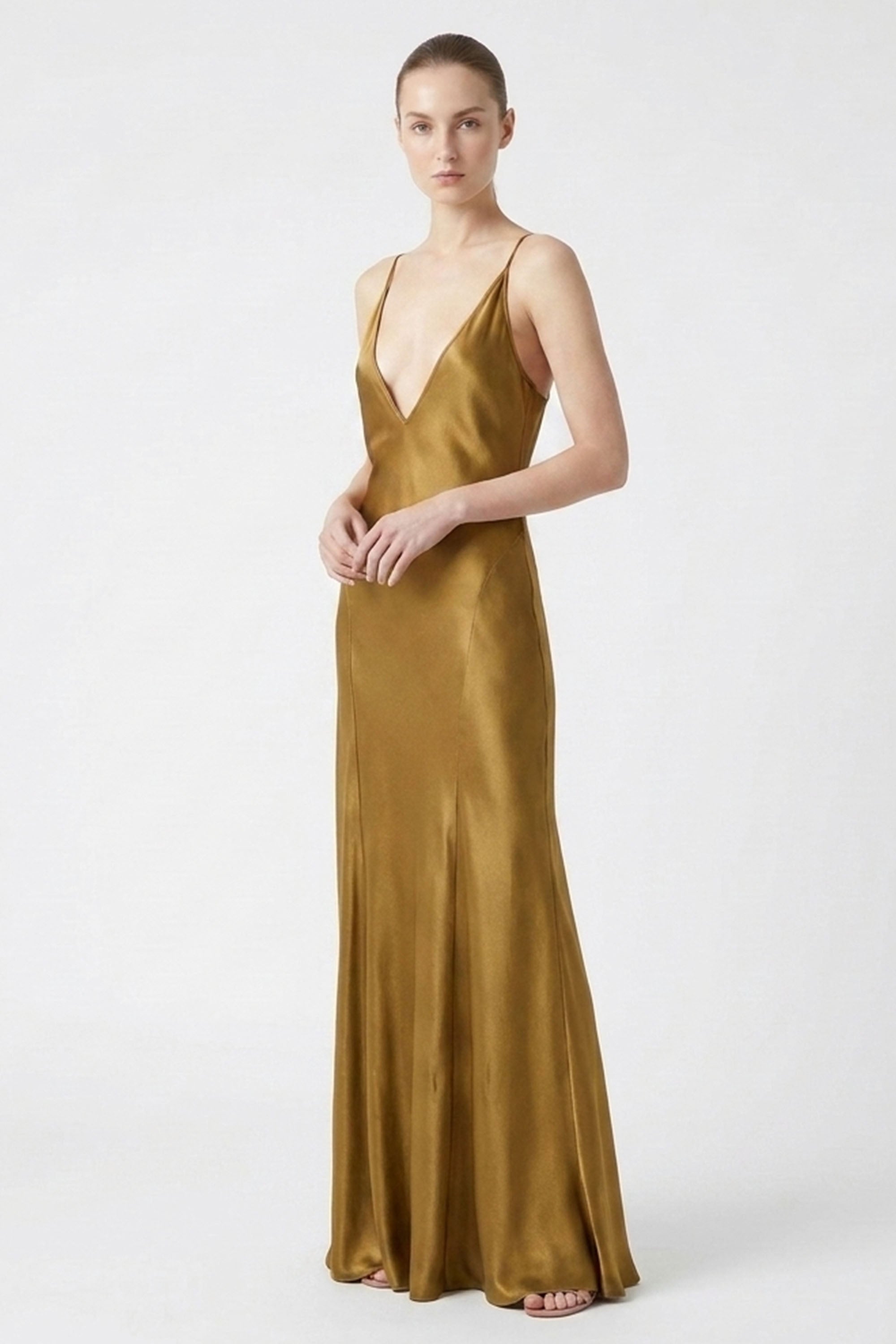 Selene Silk Column Gown | JewelClues