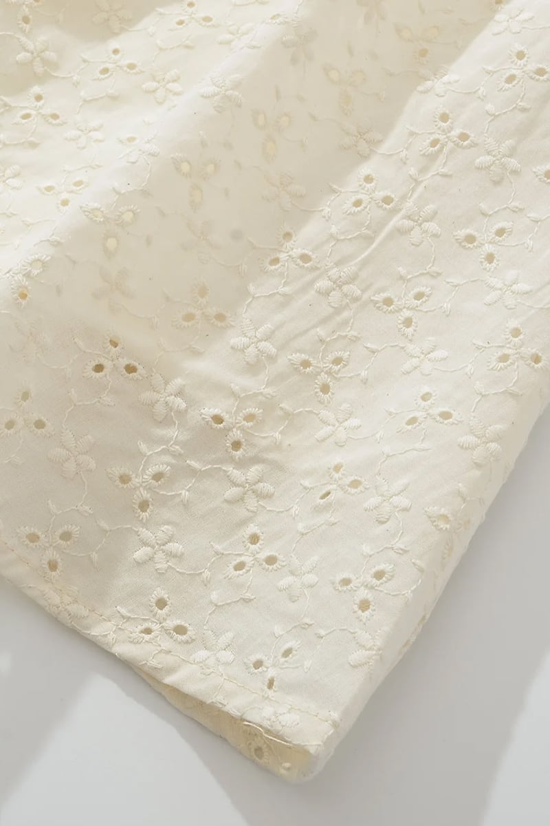 Seraphine Eyelet Embroidered Mini Dress | Jewelclues #color_off white