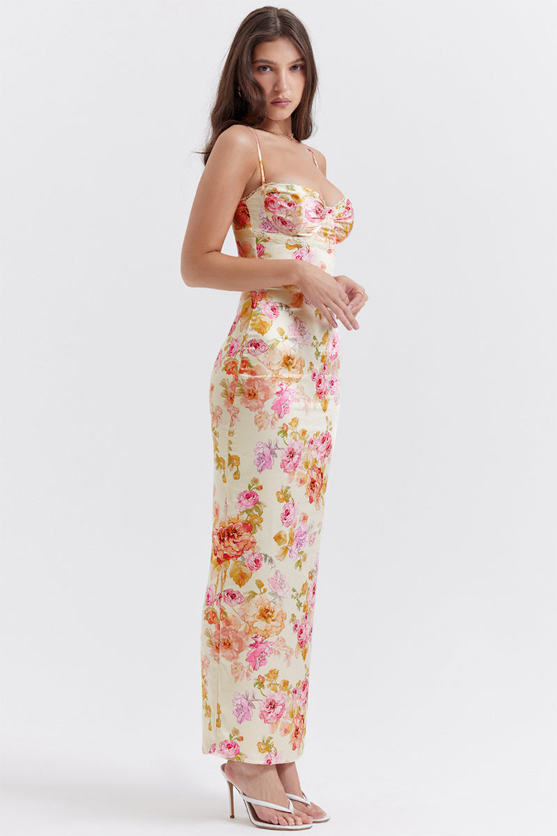 Sicilia Floral Print Maxi Dress | Jewelclues