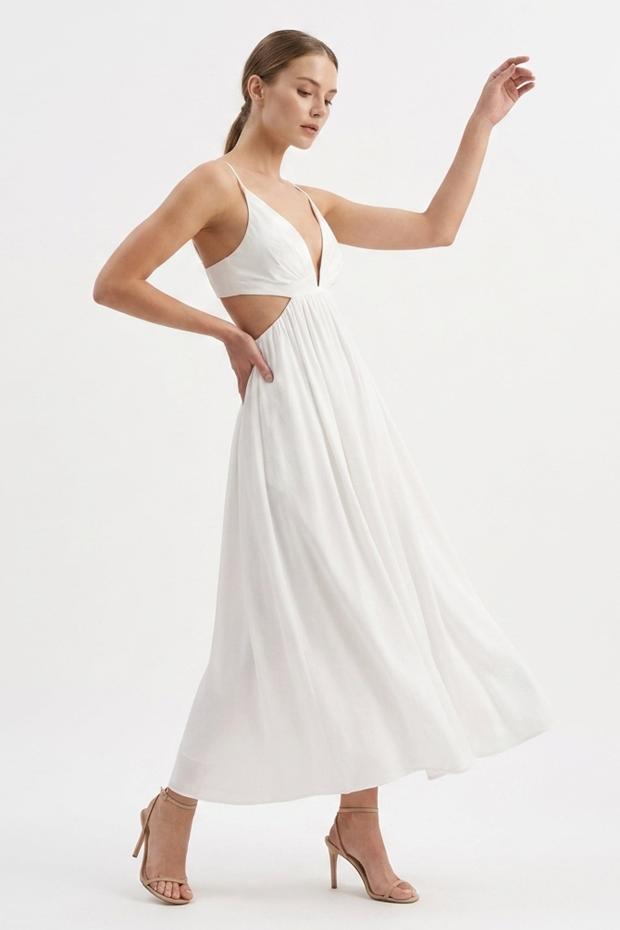 Soleil Silk Poplin Maxi Dress | JewelClues