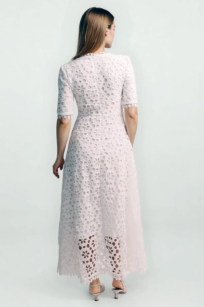 Somerset White Eyelet Maxi Dress | Jewelclues