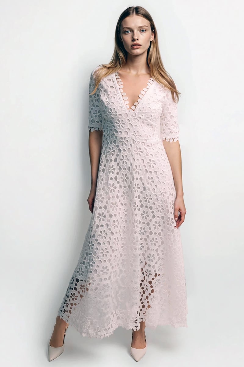 Somerset White Eyelet Maxi Dress | Jewelclues