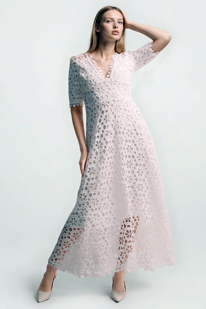 Somerset White Eyelet Maxi Dress | Jewelclues