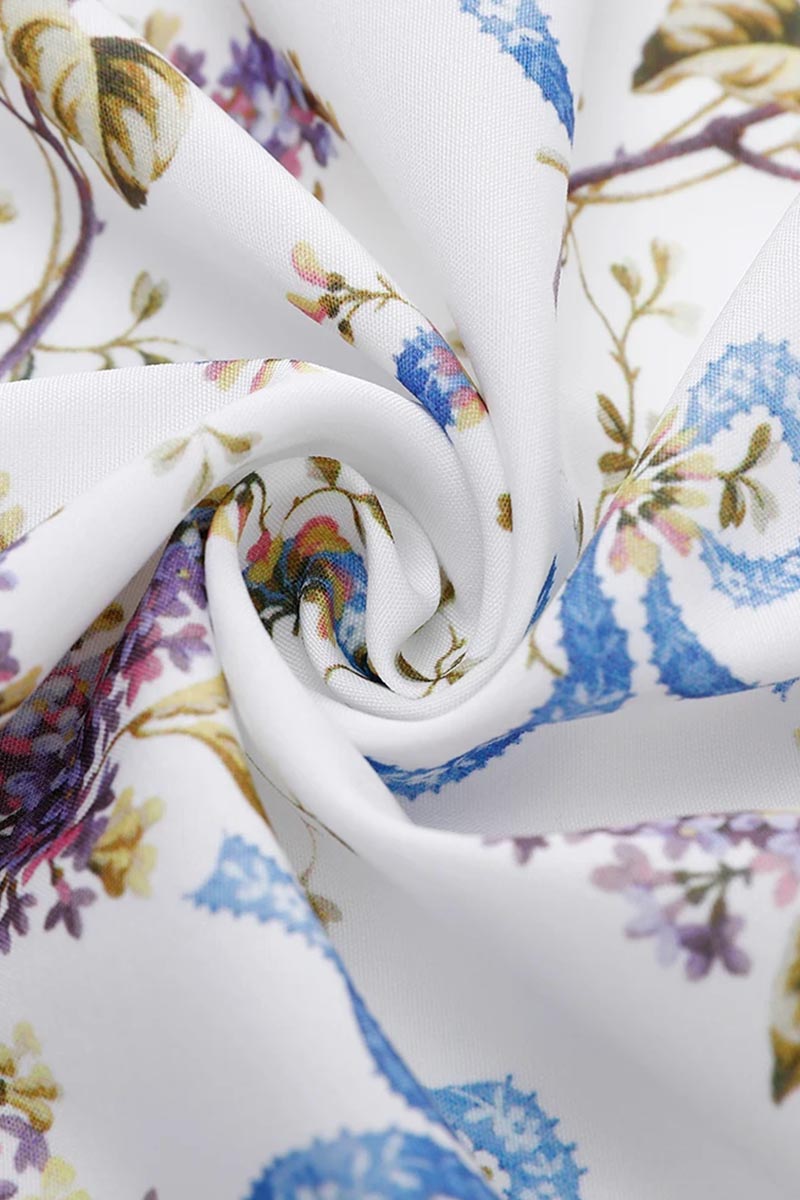 Sunlit Charm Ribbon Print Midi Dress | Jewelclues