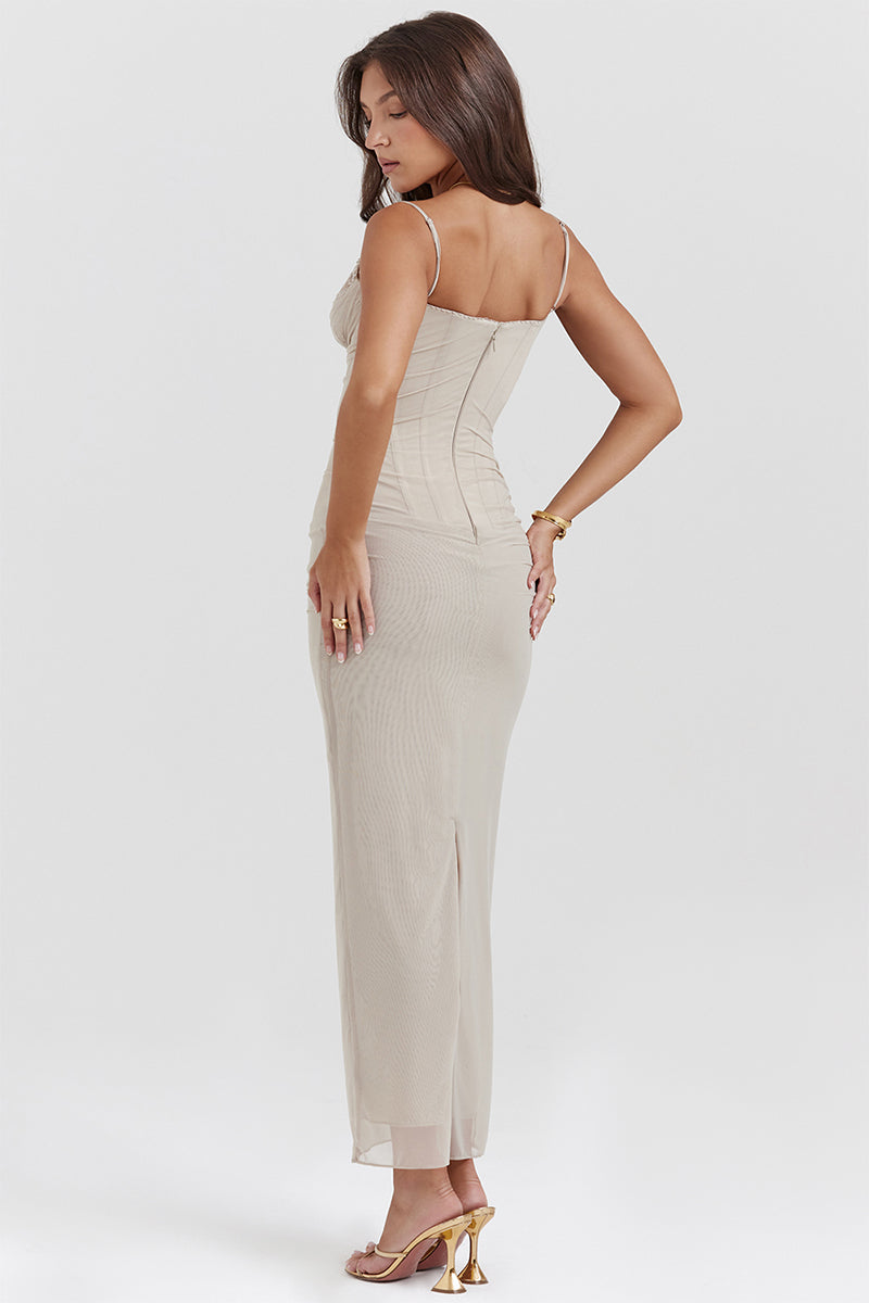 Sweet Amor Bodycon Maxi Dress | Jewelclues #color_gray