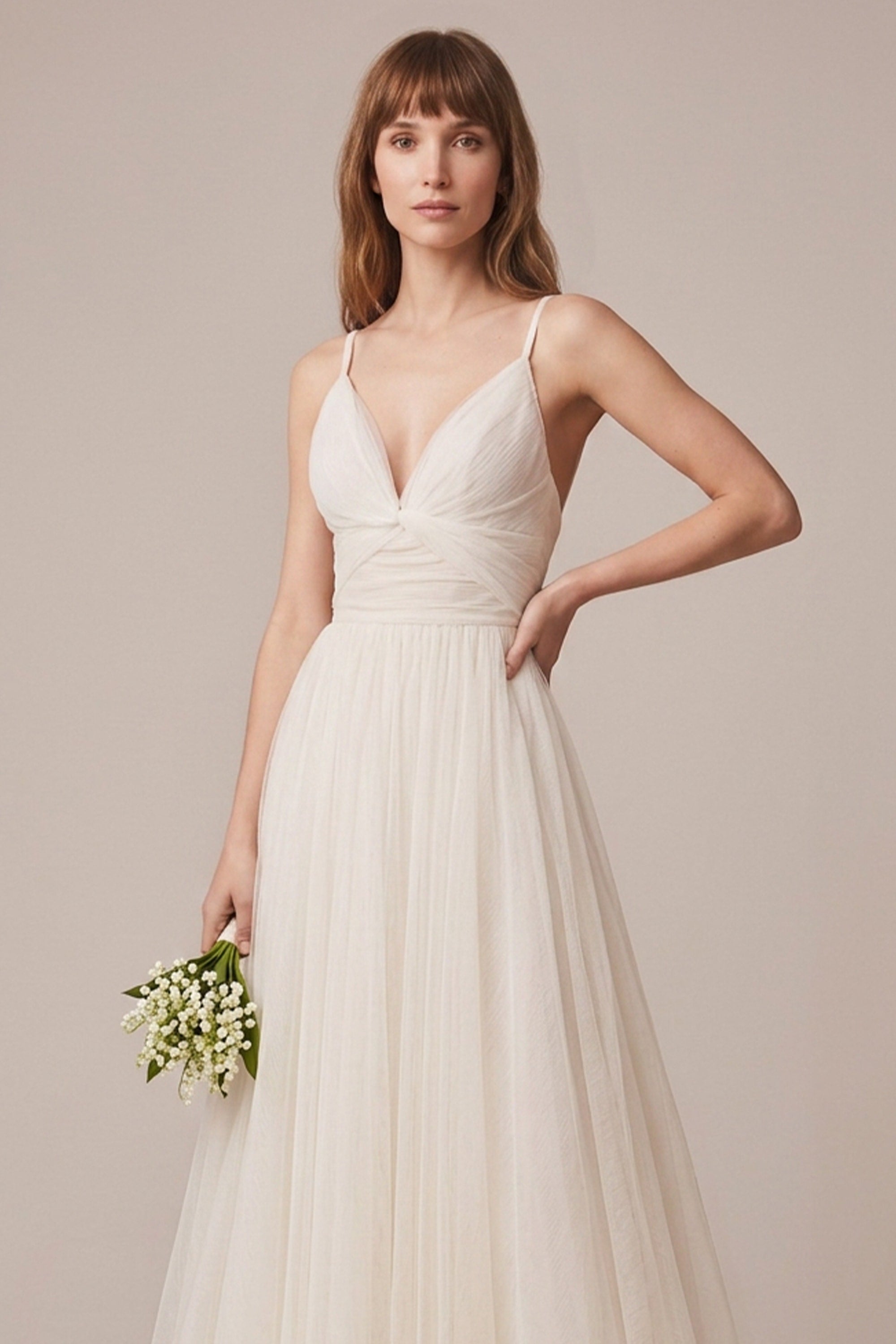 Sweet Love Ivory Tulle Wedding Dress | JewelClues
