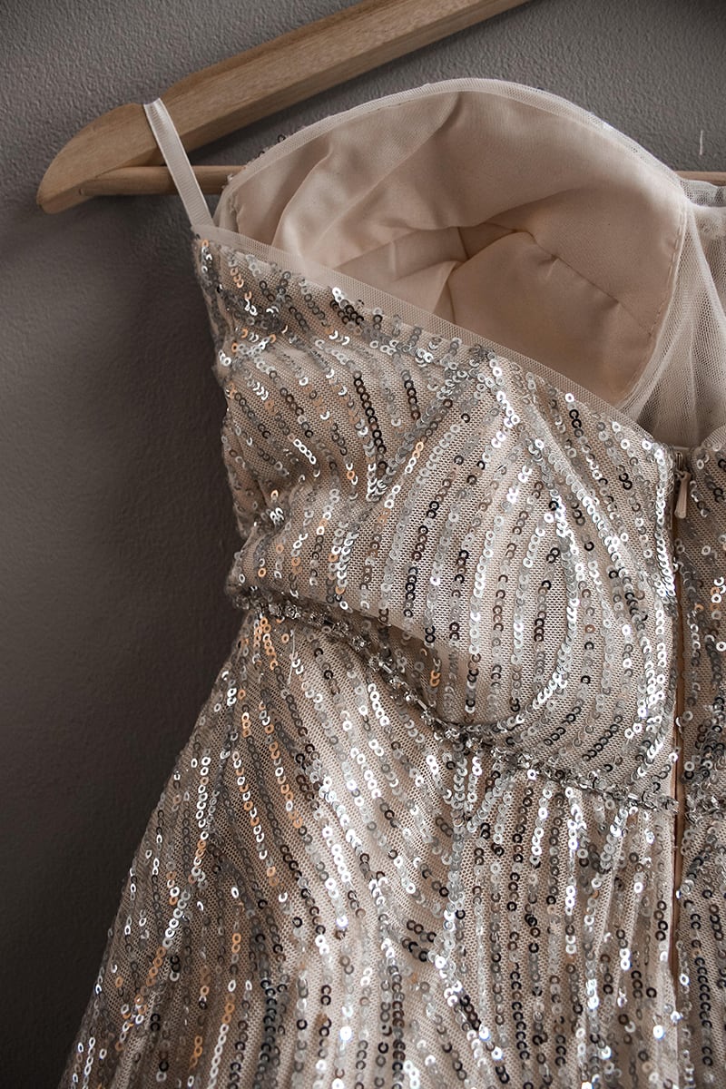 Sweet Love Sequin Strapless Midi Dress | Jewelclues