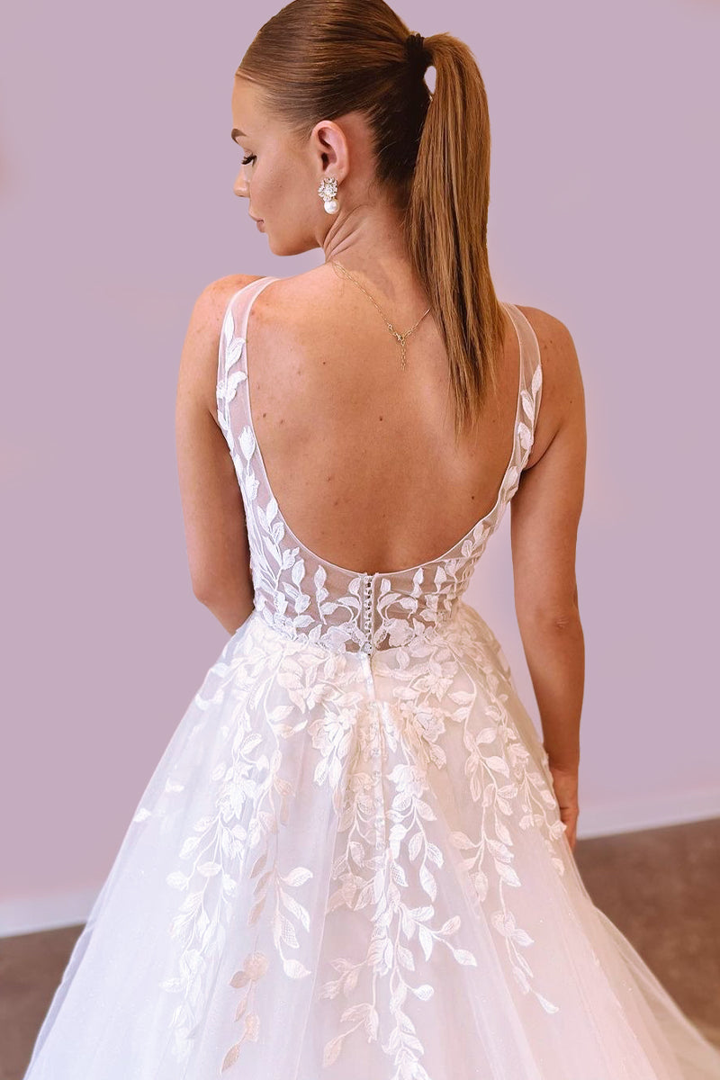 Color_White | Sweetest Dream A-line Tulle Wedding Dress | Jewelclues