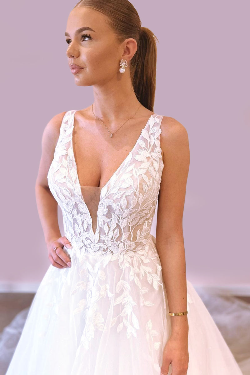 Color_White | Sweetest Dream A-line Tulle Wedding Dress | Jewelclues