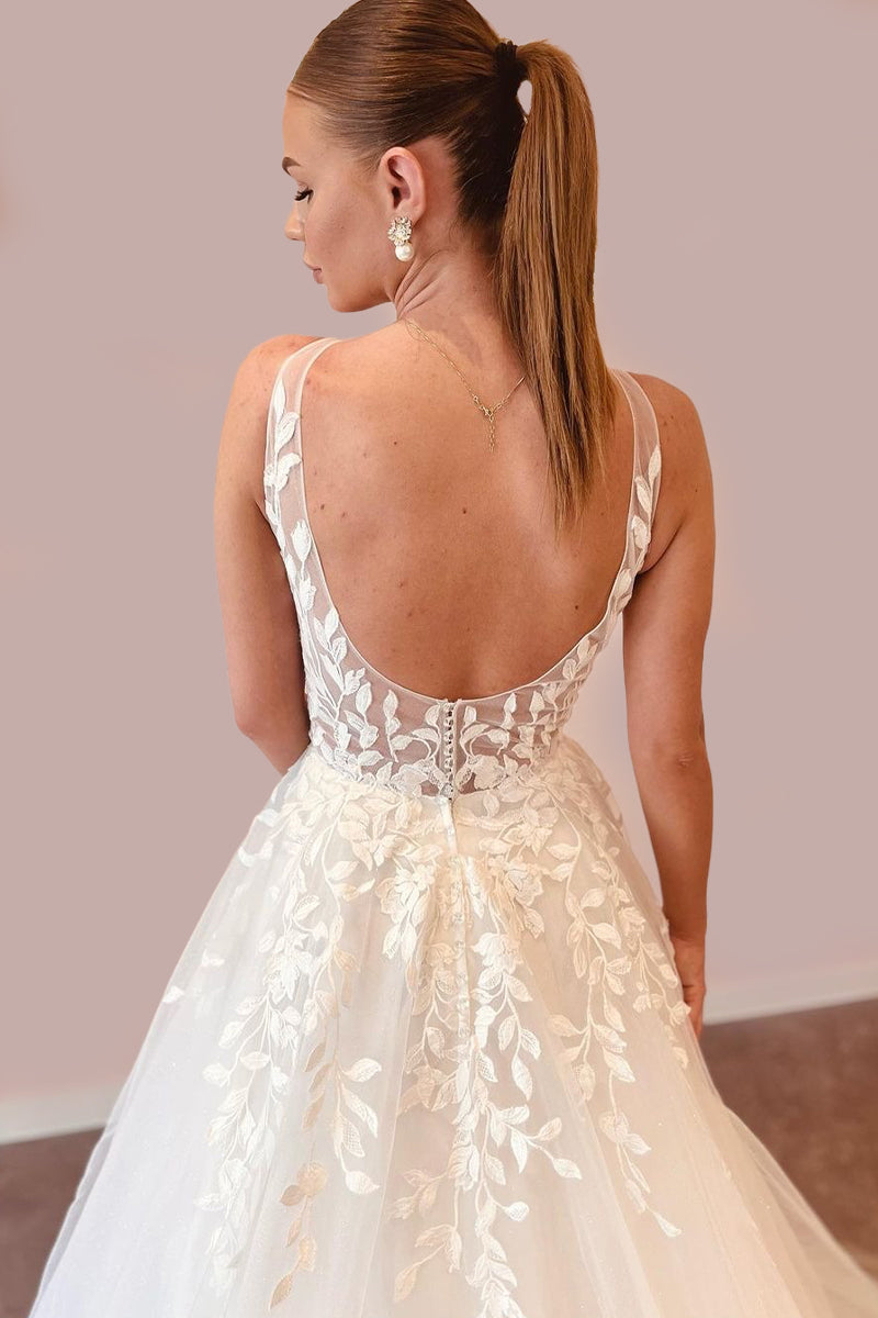 Color_Ivory | Sweetest Dream A-line Tulle Wedding Dress | Jewelclues