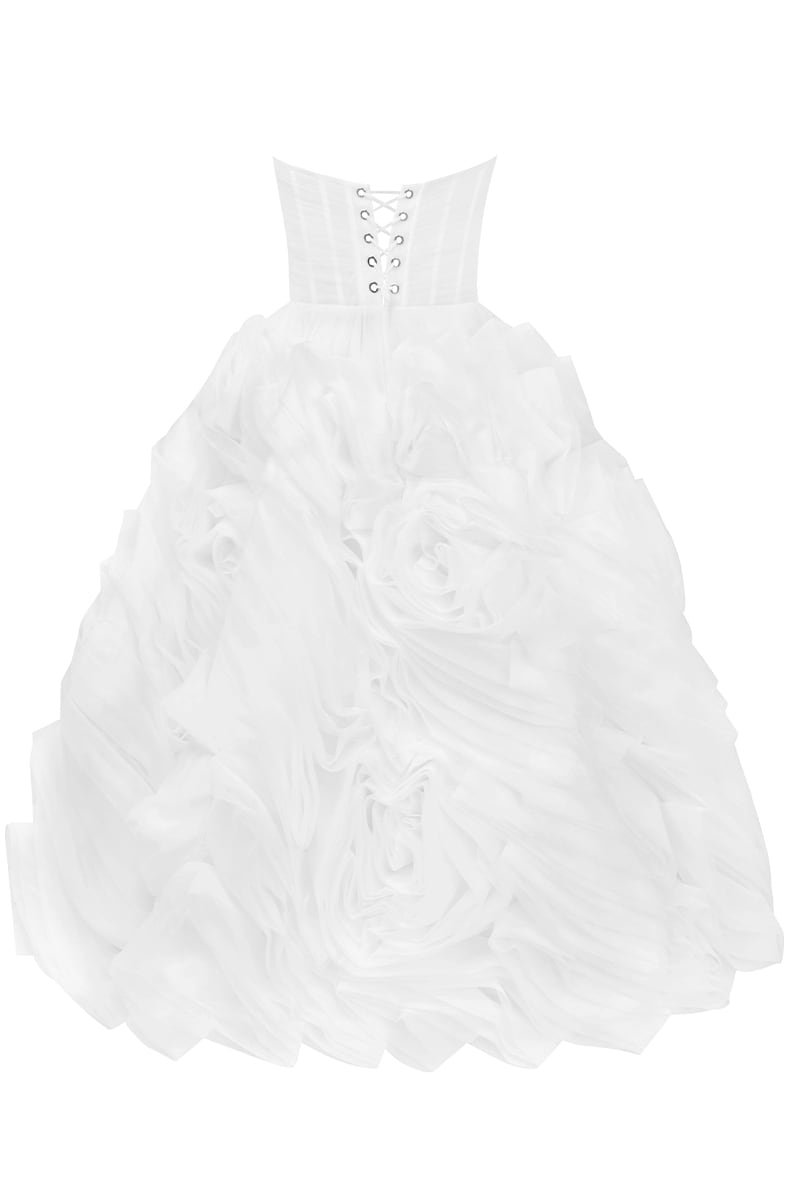 Unreal Sensibility Strapless Midi Dress | Jewelclues | #color_white