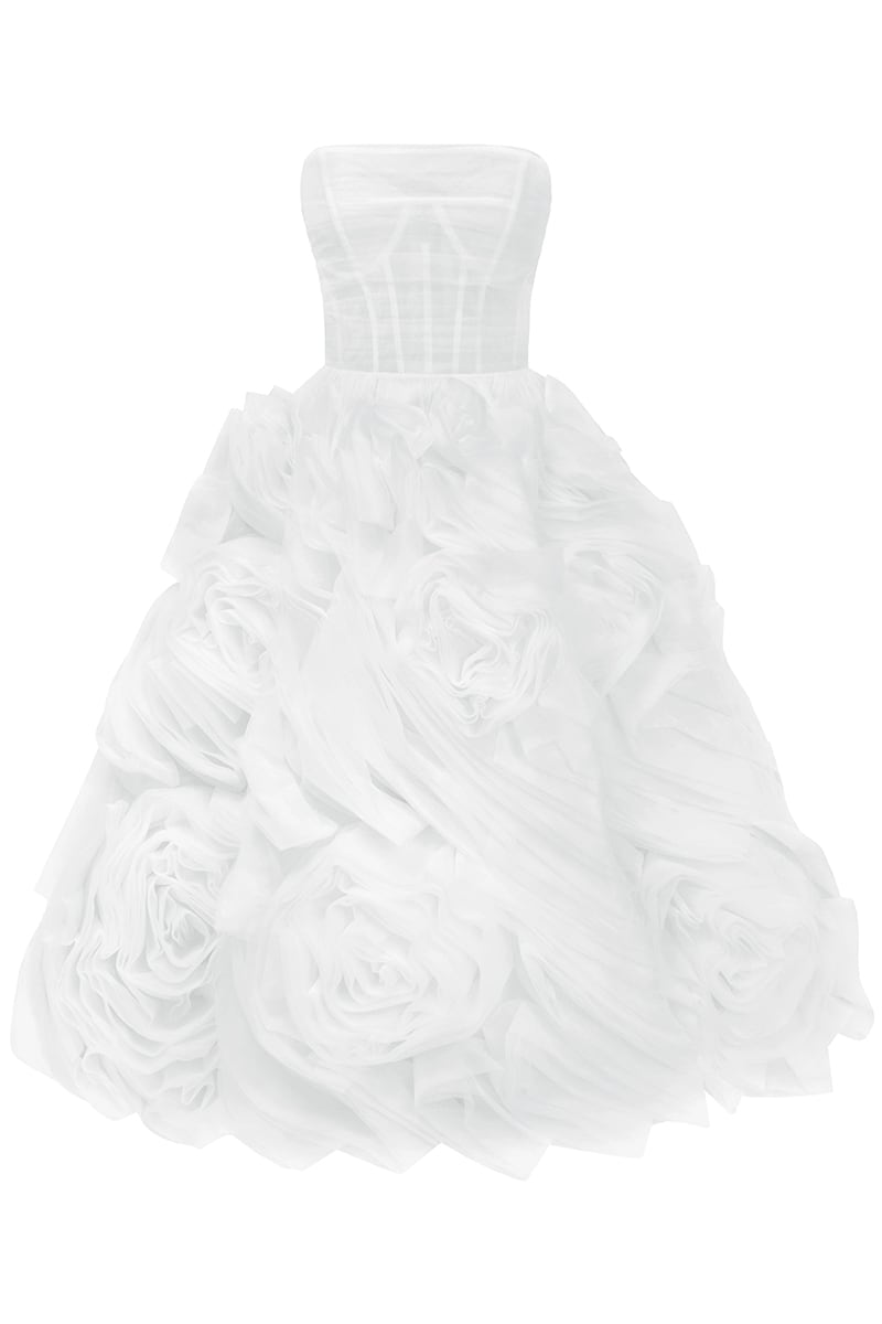 Unreal Sensibility Strapless Midi Dress | Jewelclues | #color_white