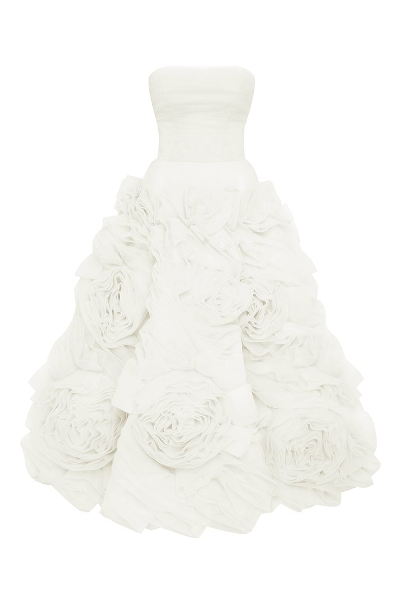 Unreal Sensibility Tulle Strapless Midi Dress | Jewelclues | #color_white