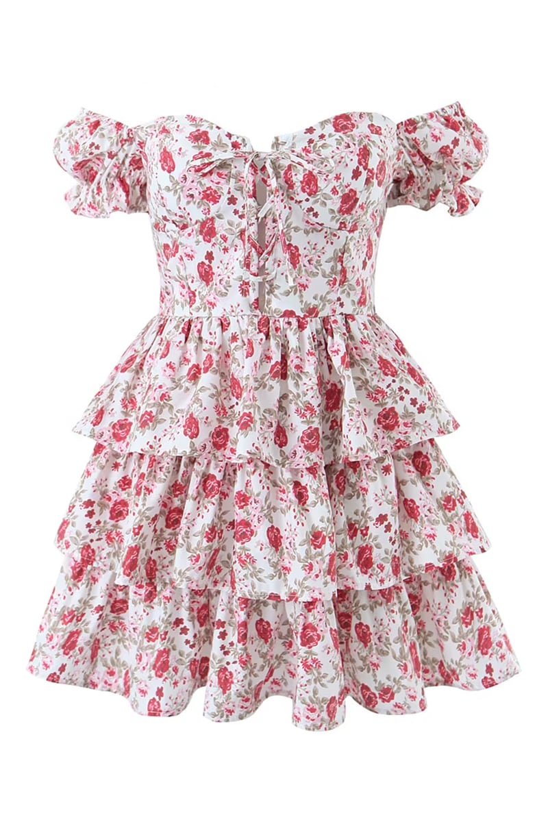 Valencia Printed Corset Mini Dress | Jewelclues