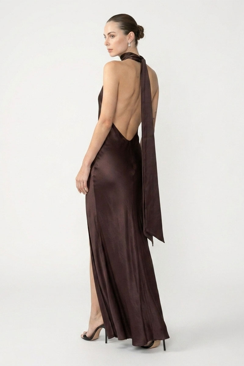 Valora Silk Backless Gown