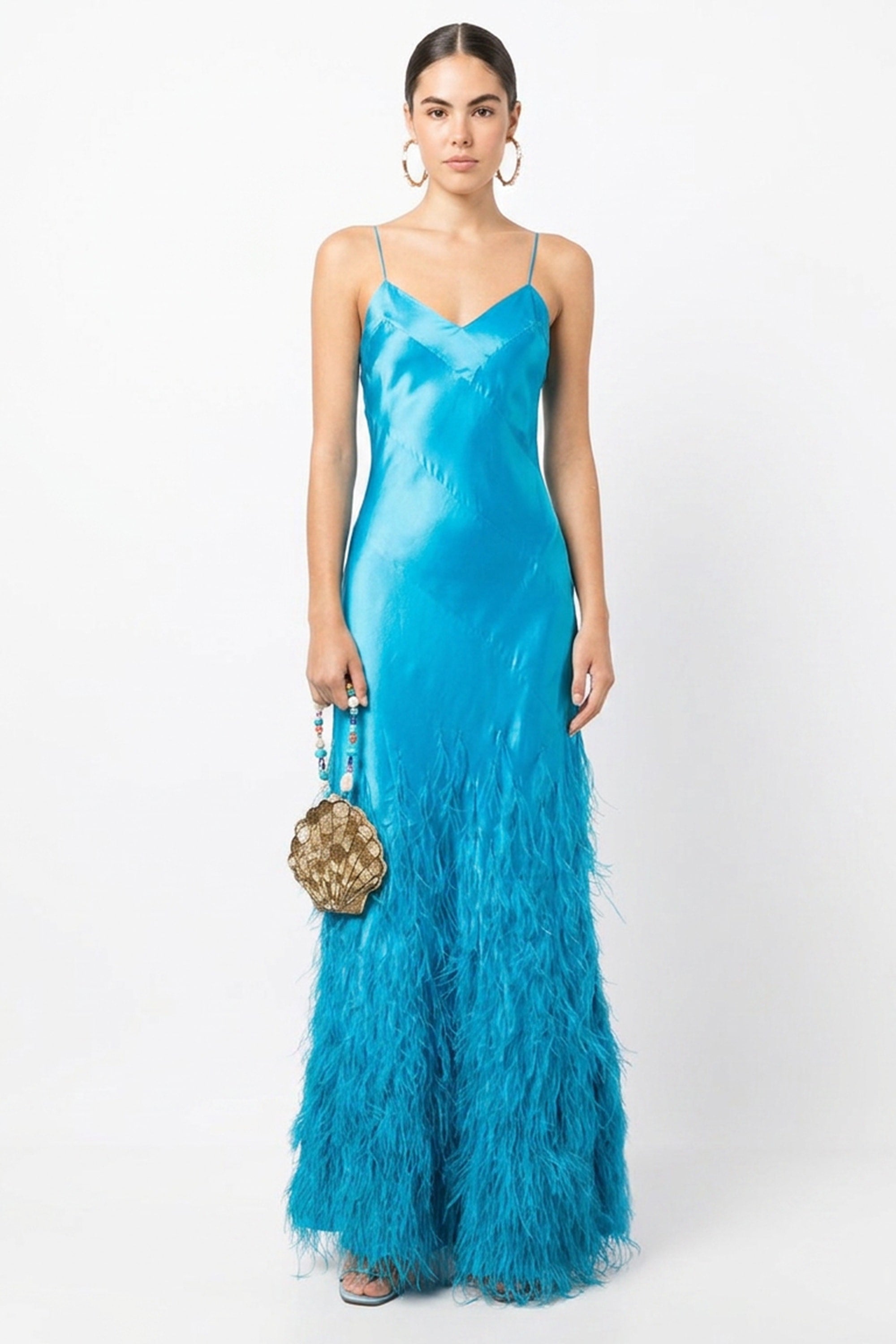 Veloria Silk Satin Gown | JewelClues #color_azure