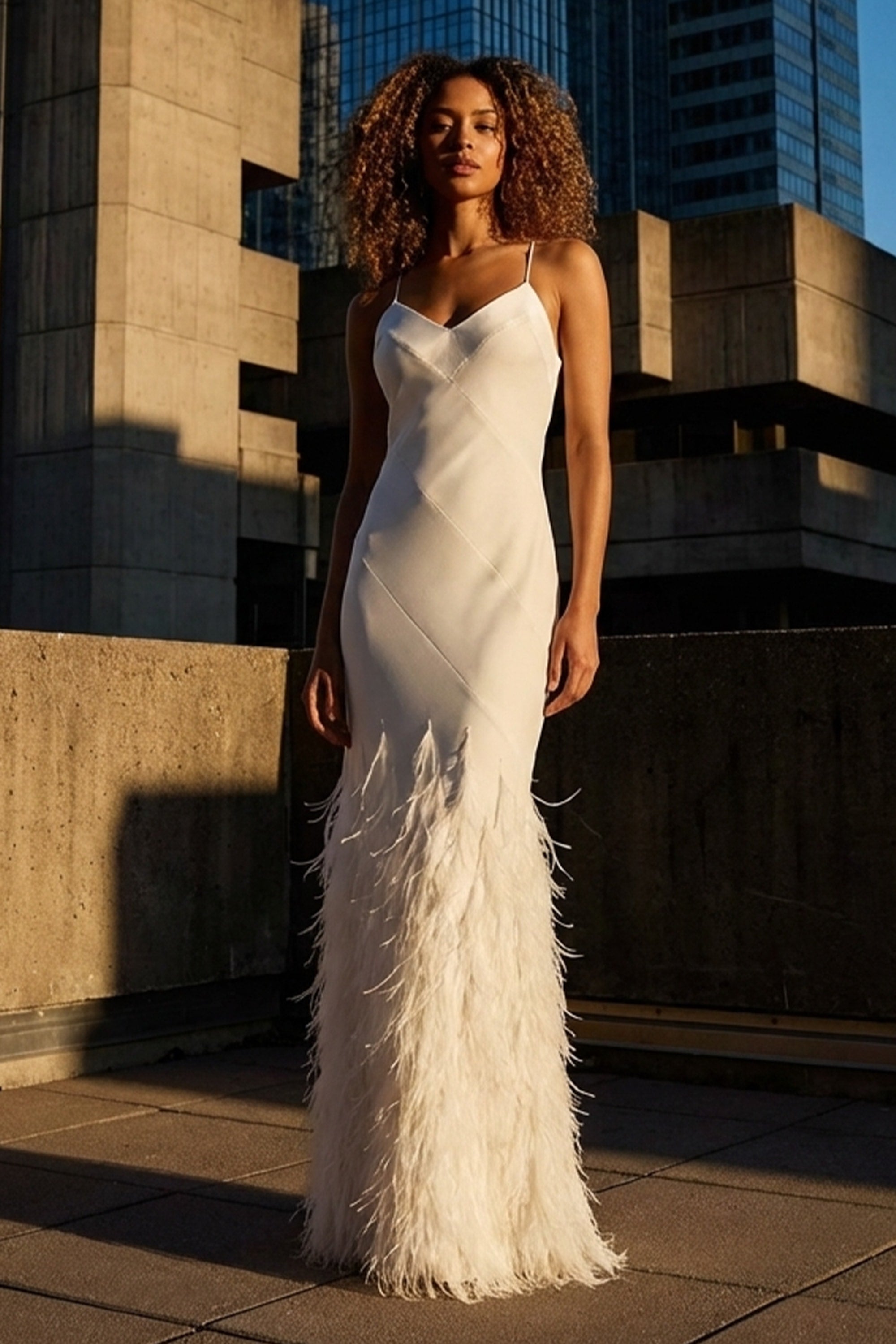 Veloria Silk Satin Gown | JewelClues #color_ivory