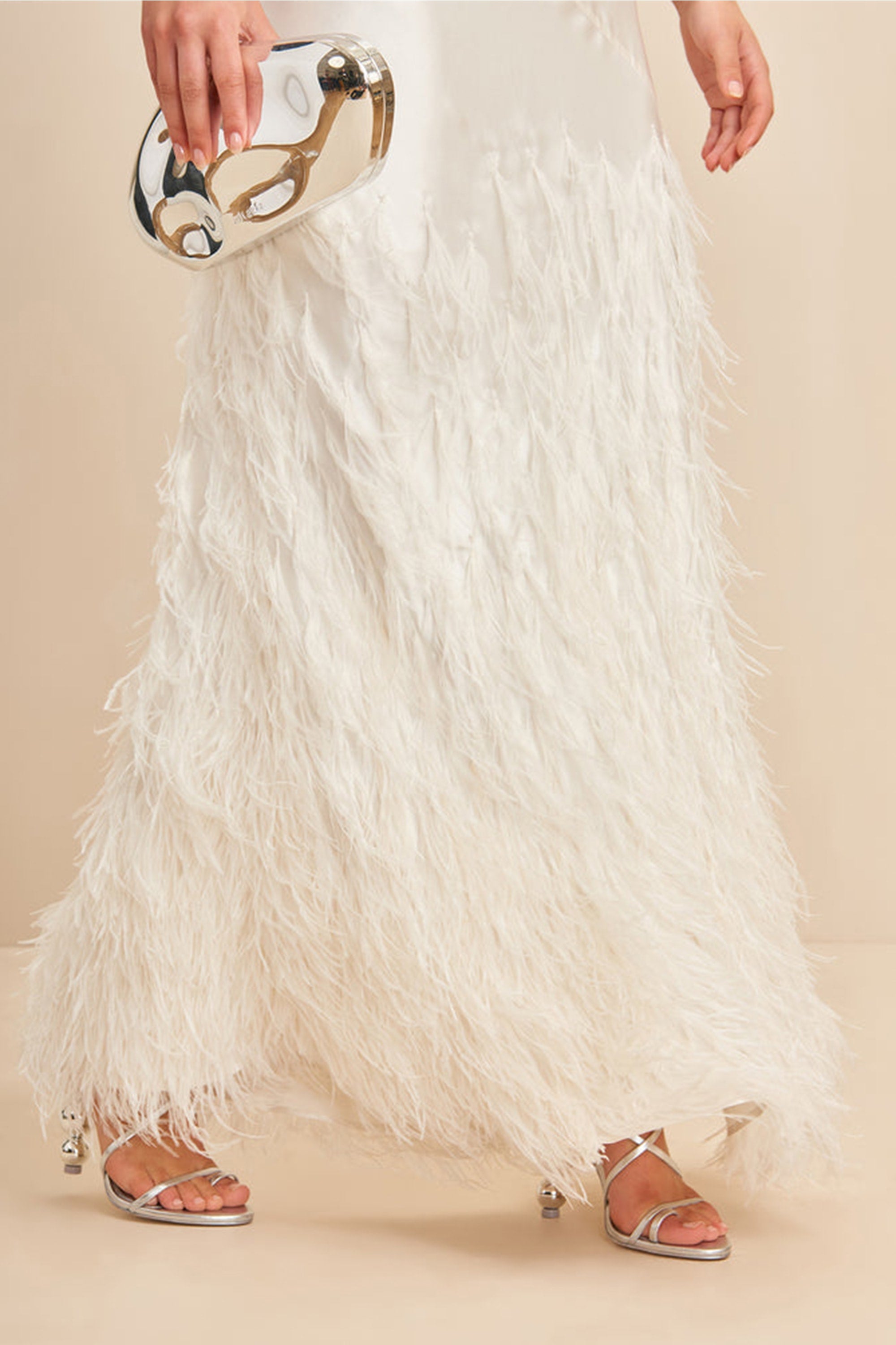 Veloria Silk Satin Gown | JewelClues #color_ivory