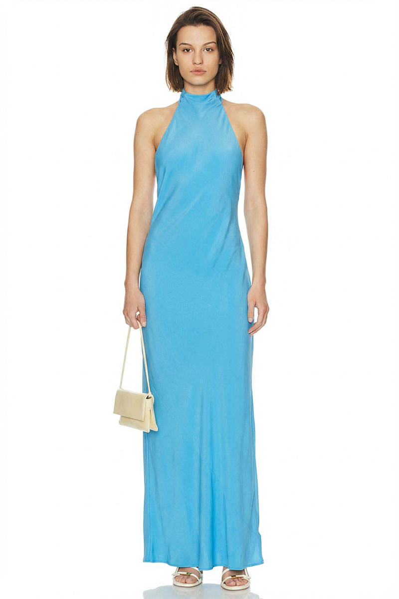 open lace back dress Vienna Silk Maxi Dress | Made-To-Order