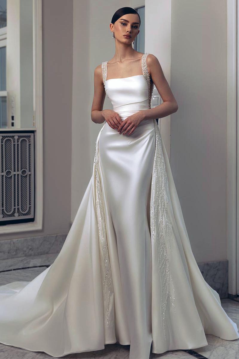 Viviana Pearl Beaded Wedding Gown | Made-To-Order | JewelClues Viviana Pearl Beaded Wedding Gown | Made-To-Order | JewelClues