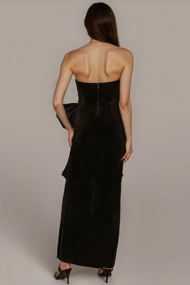 Vivienne Strapless Velvet Gown | Jewelclues