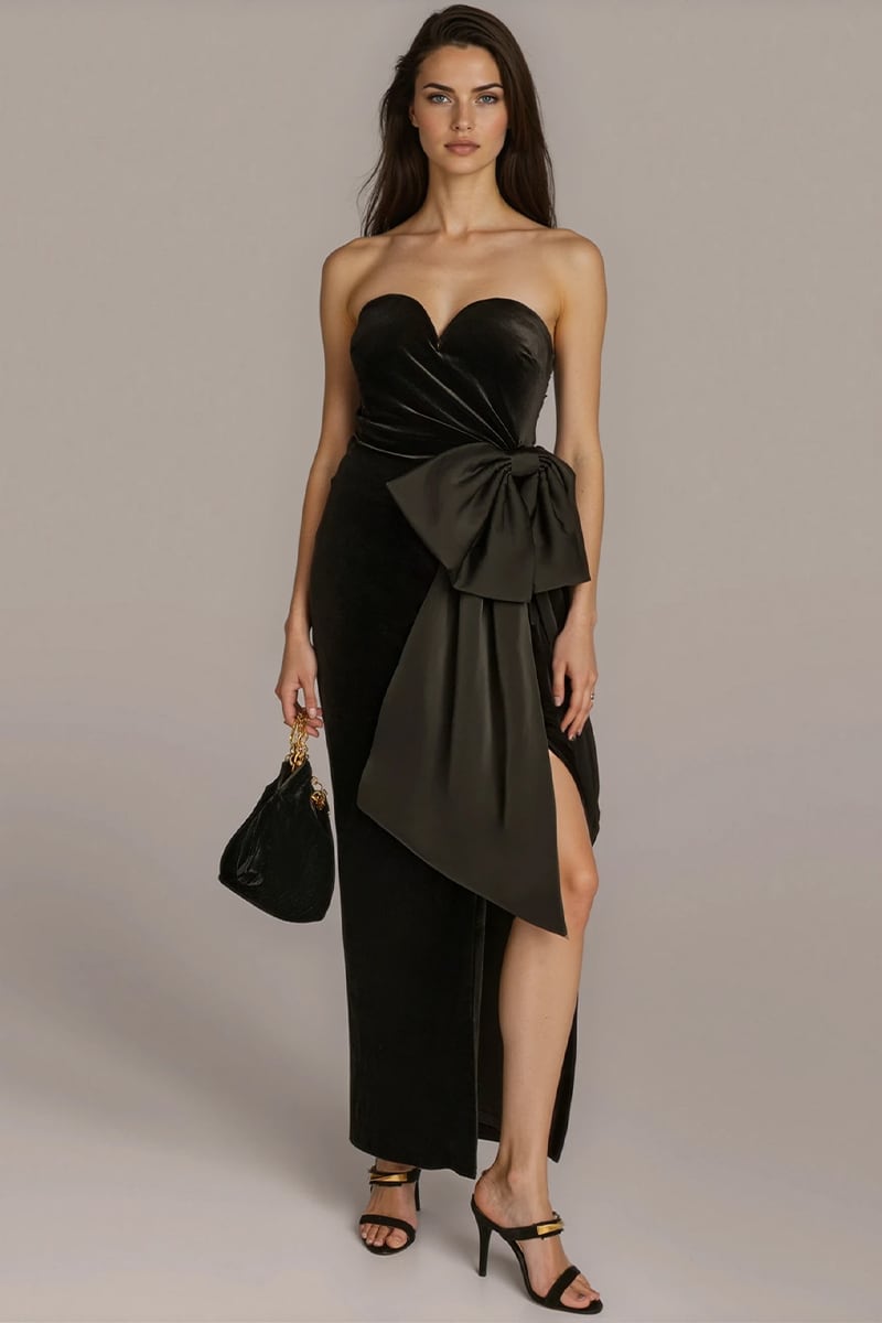 Vivienne Strapless Velvet Gown | Jewelclues