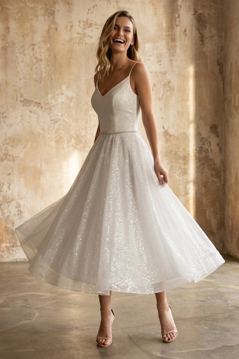 Zinnia Sparkly Midi Dress | Jewelclues