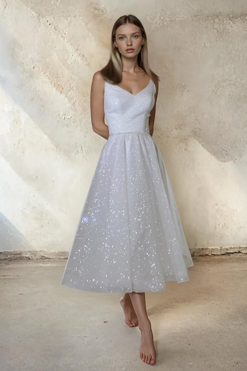 Zinnia Sparkly Midi Dress | Jewelclues