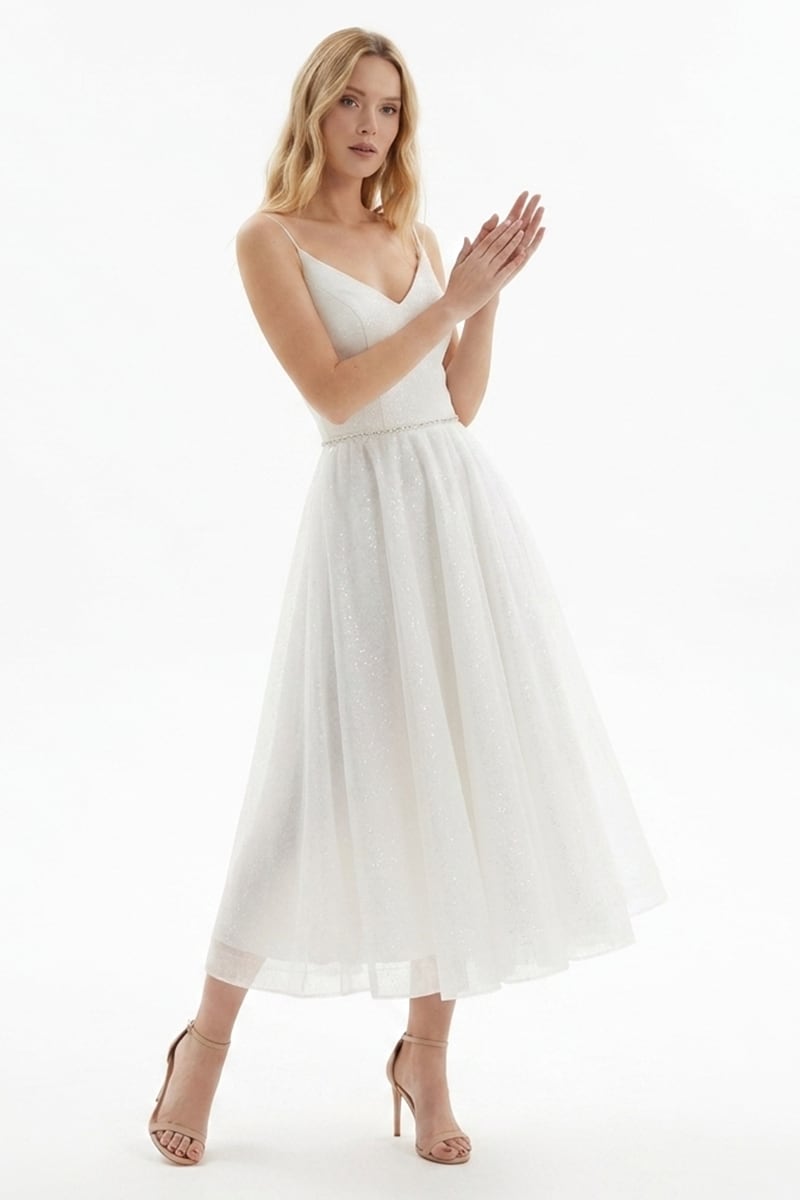 Zinnia Sparkly Midi Dress | JewelClues