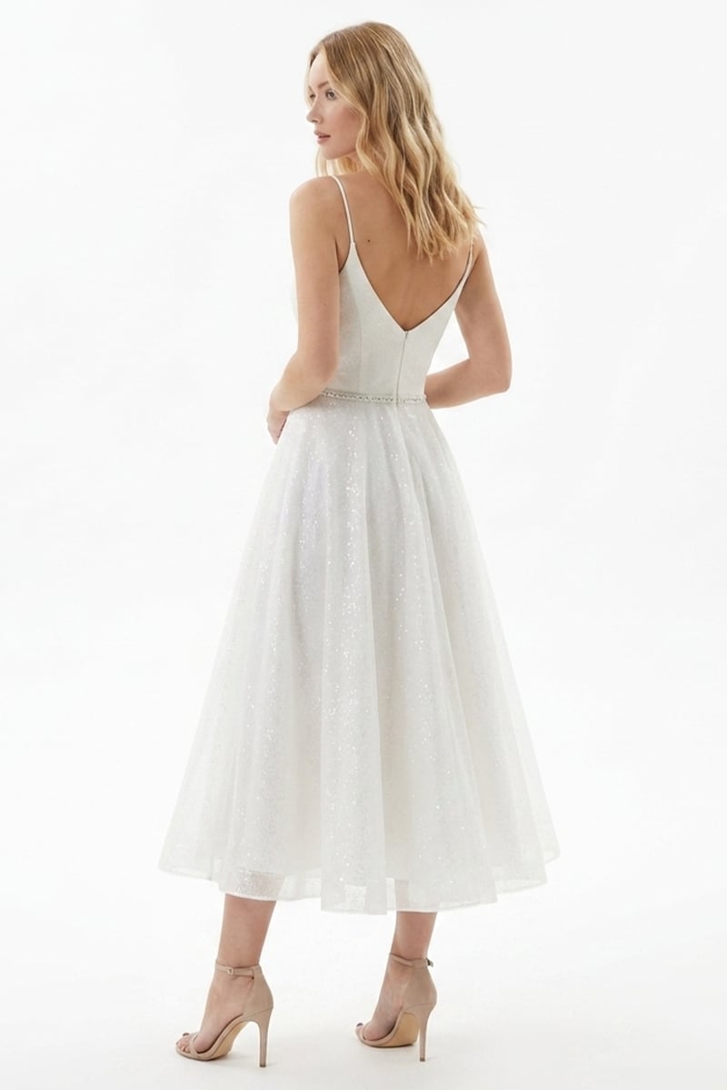 Zinnia Sparkly Midi Dress | JewelClues