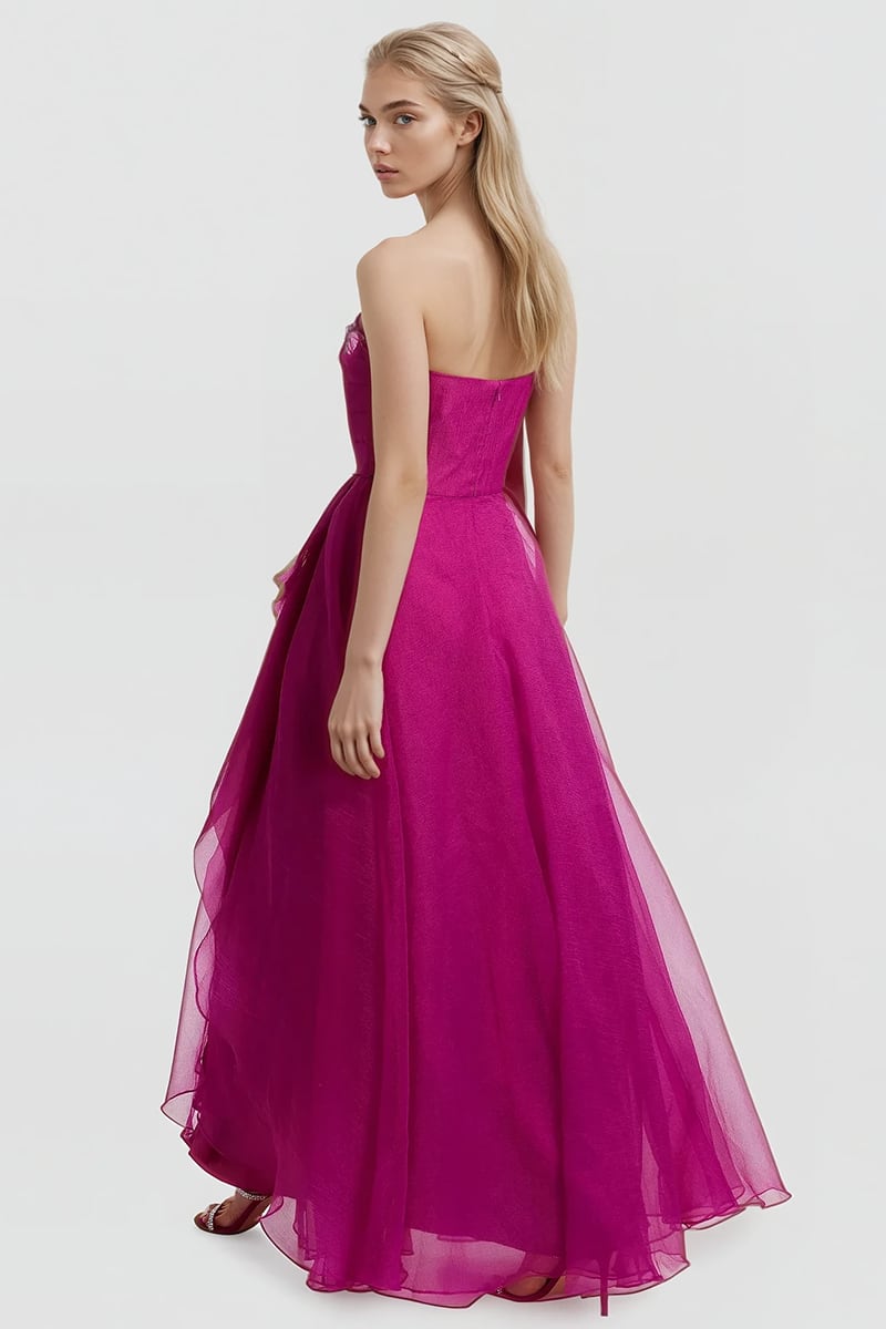 Zoa Strapless Draped Maxi Dress | Jewelclues