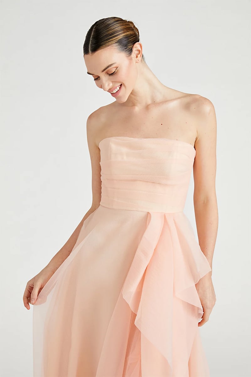 Zoa Strapless Maxi Dress | Jewelclues #color_blush