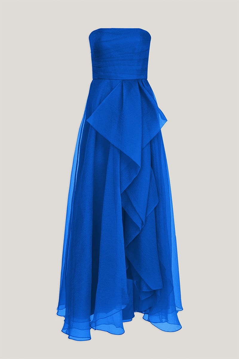 Zoa Strapless Maxi Dress | Jewelclues #color_royal blue