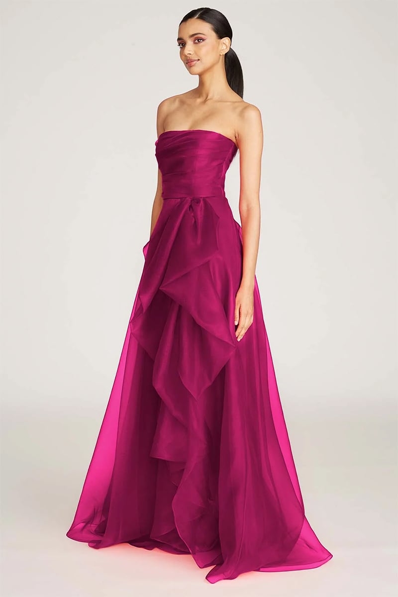 Zoa Strapless Maxi Dress | Jewelclues #color_magenta