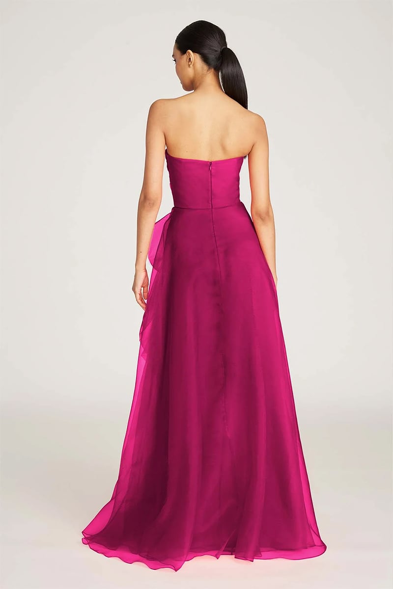 Zoa Strapless Maxi Dress | Jewelclues #color_magenta