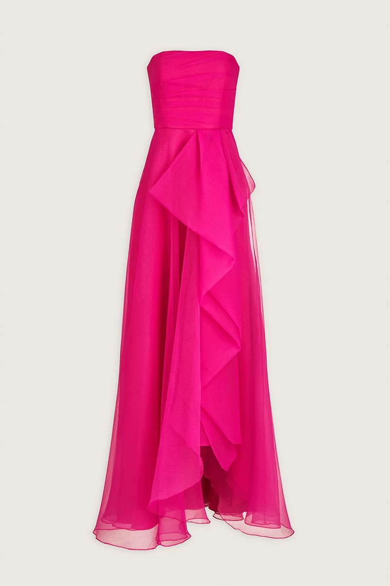 Zoa Strapless Maxi Dress | Jewelclues #color_hot pink