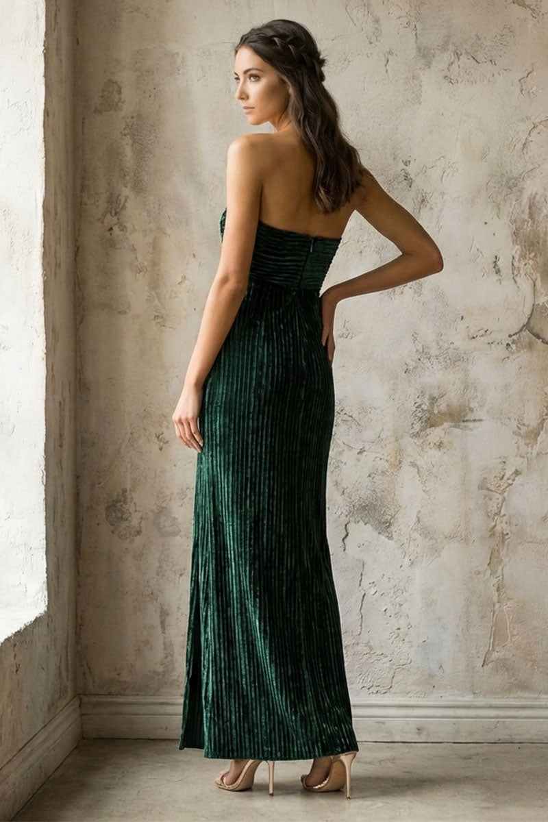 Zora Strapless Velvet Maxi Dress | JewelClues