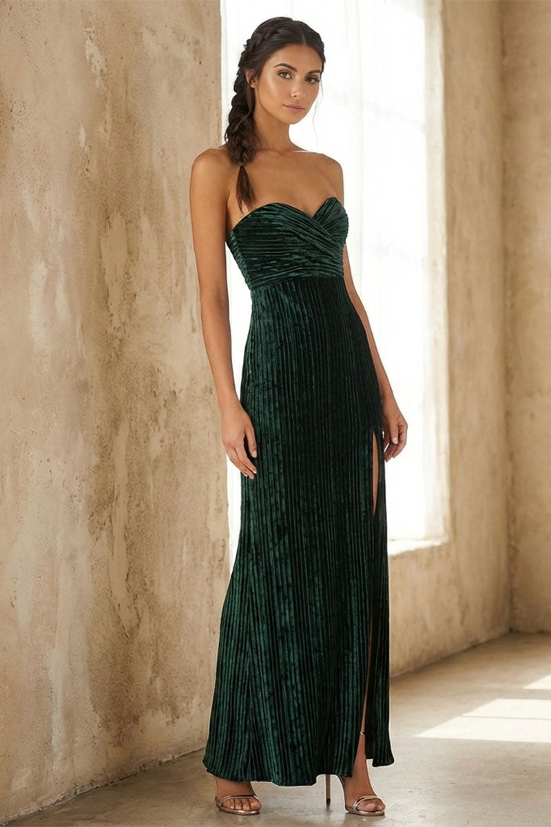Zora Strapless Velvet Maxi Dress | JewelClues