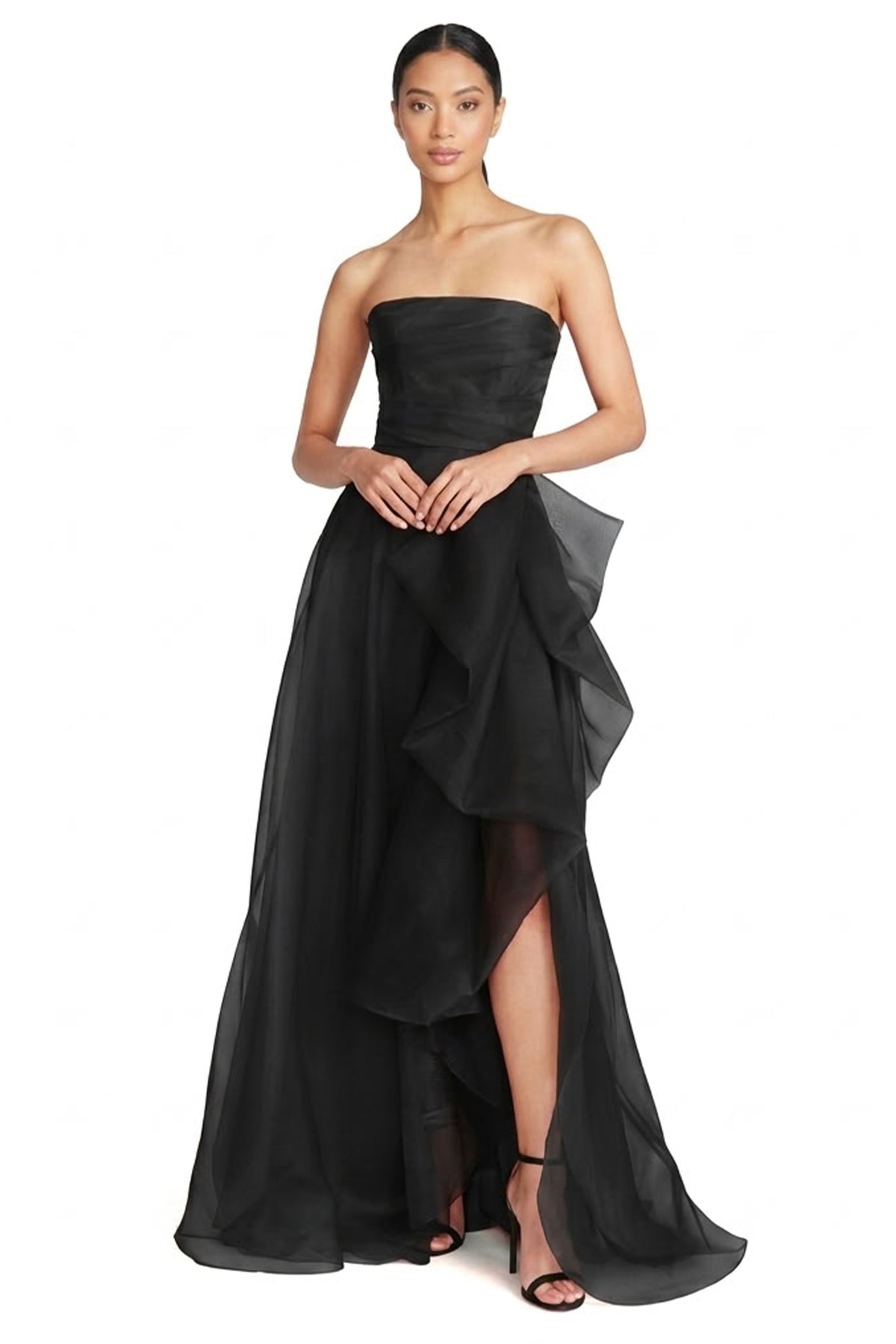 Zoya Strapless Maxi Dress | JewelClues #color_black