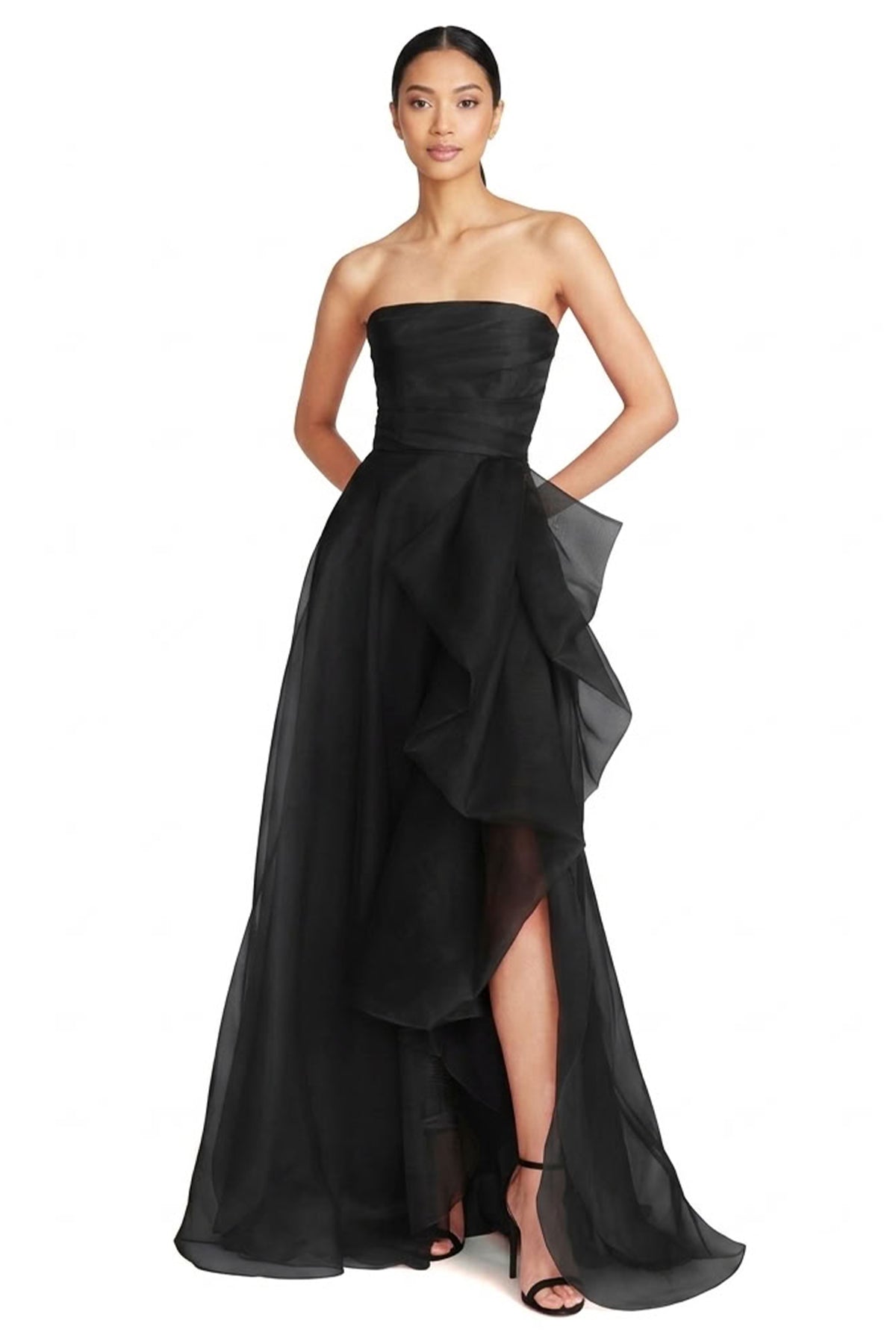 Zoya Strapless Maxi Dress | JewelClues #color_black