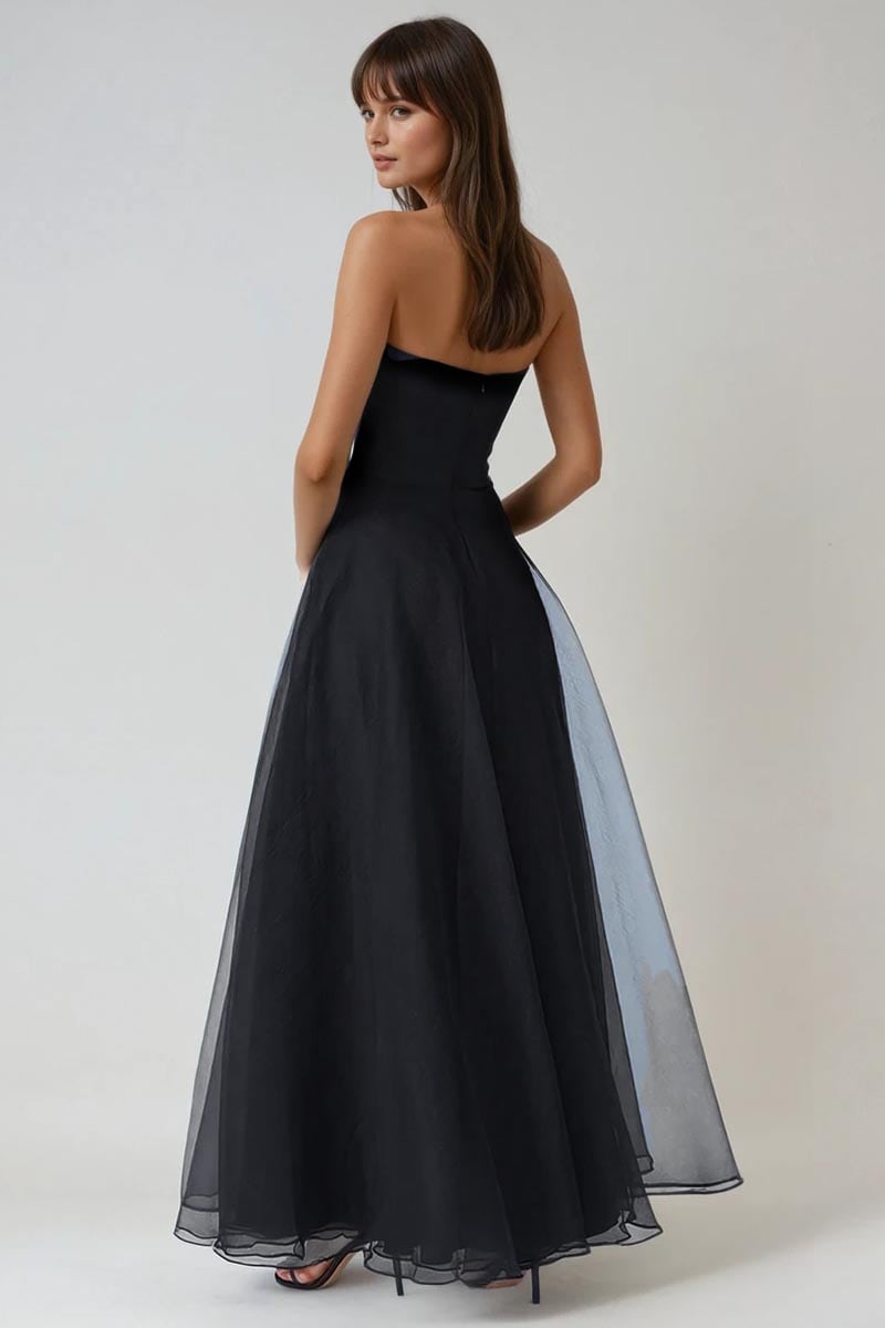 Zoya Strapless Maxi Dress | Jewelclues #color_black