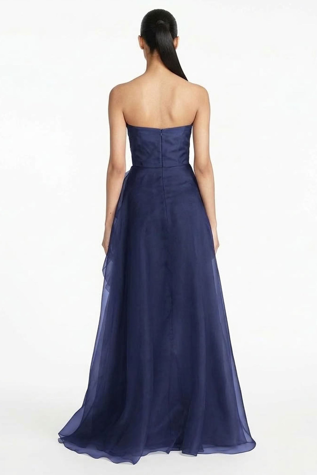 Zoya Strapless Maxi Dress | JewelClues #color_navy blue