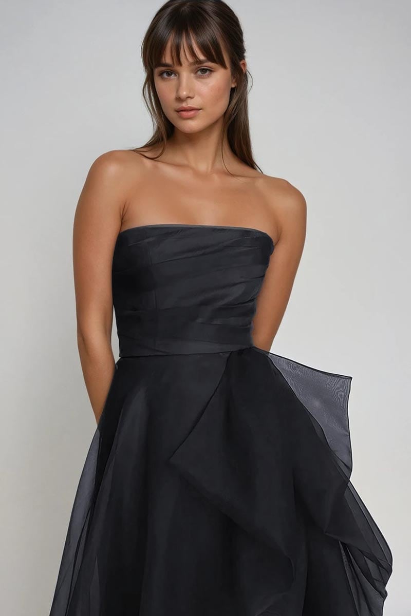 Zoya Strapless Maxi Dress | Jewelclues #color_black