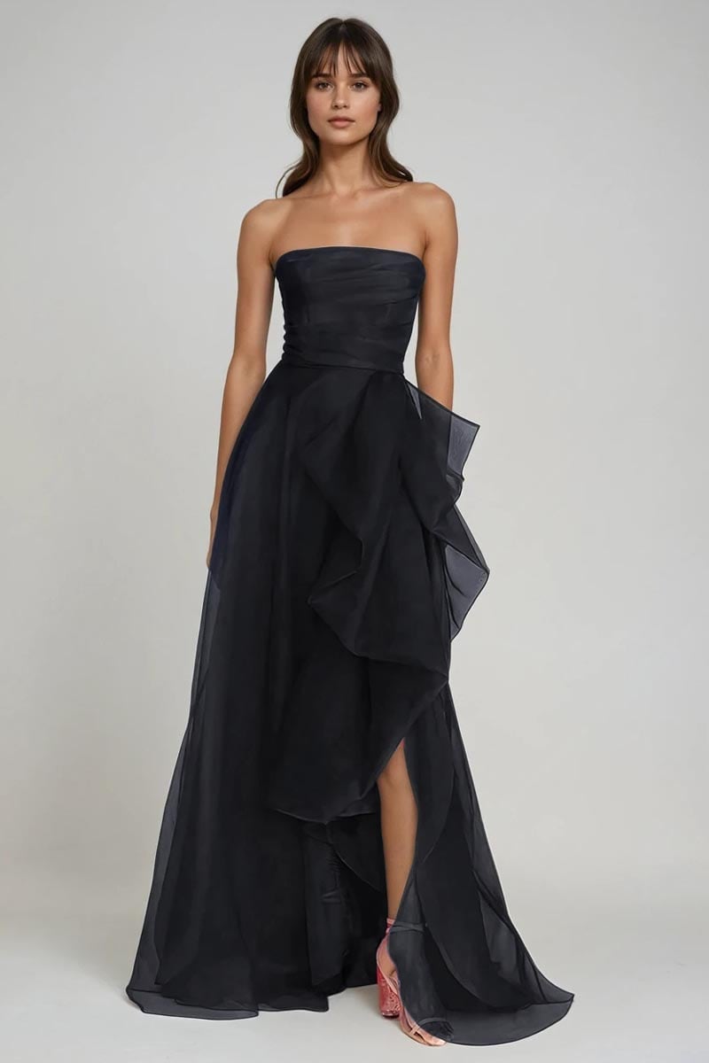 Zoya Strapless Maxi Dress | Jewelclues #color_black