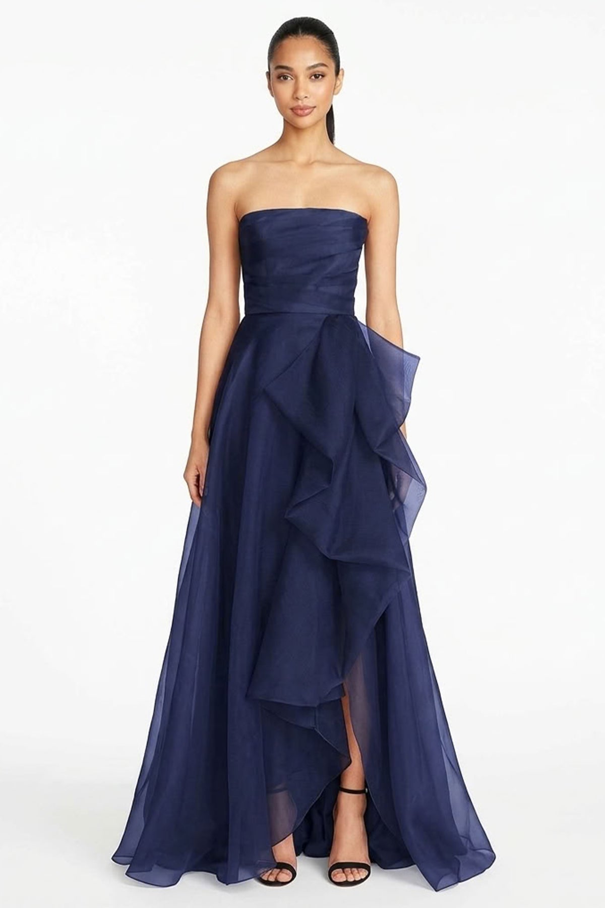 Zoya Strapless Maxi Dress | JewelClues #color_navy blue
