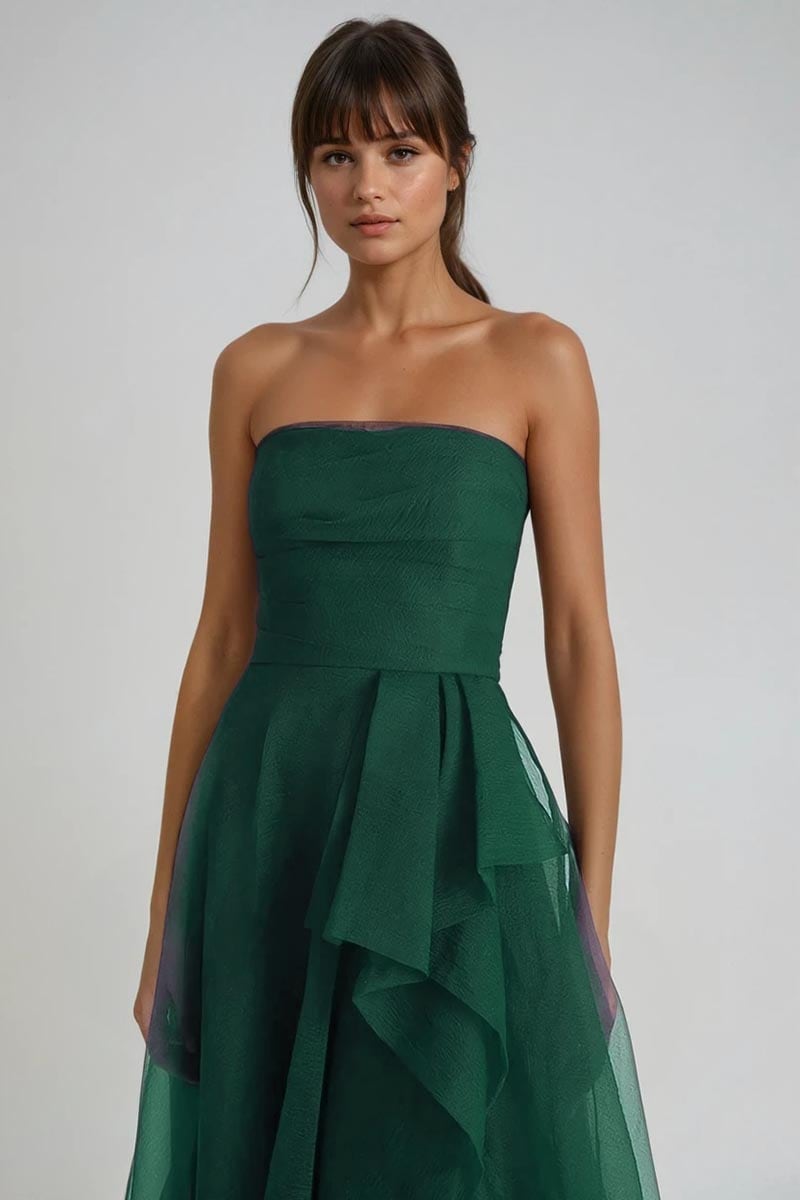 Zoya Strapless Maxi Dress | Jewelclues #color_green