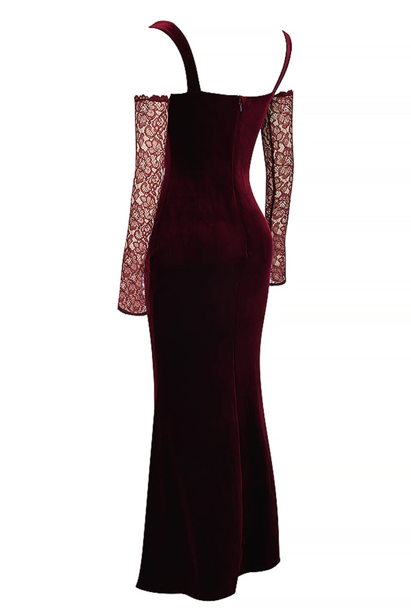 Beautiful Evening Velvet Maxi Dress | Jewelclues