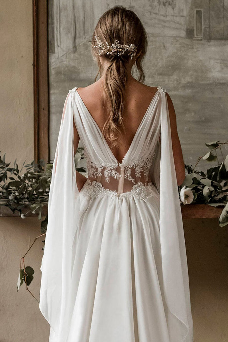 Bohemian Goddess Wedding Dress | Jewelclues | #color_ivory