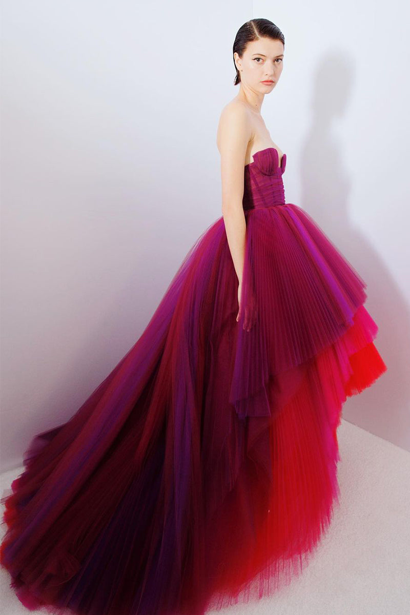 Celebration Time Asymmetrical Strapless Maxi Dress | Jewelclues